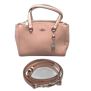 Authentic Coach Petal Pink Stanton Carryall in Cross-grain Leather Carryall Bag